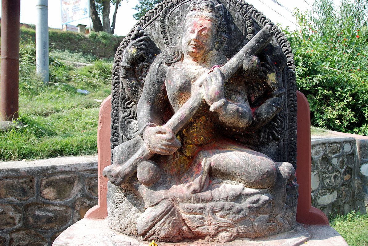 31 Kathmandu Gokarna Mahadev Temple Saraswati Goddess Of Knowledge and Music Statue 